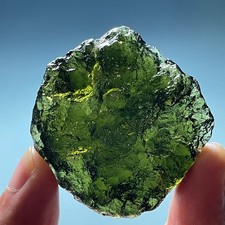 166CT Natural Moldavite | Genuine Czech |Impact Glass| Collector's Energy Stone picture