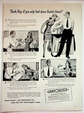 Vintage Sanforized Label 1940s Magazine Print Ad Cluett Peabody Fashion Art picture
