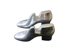 Vintage Pair of Polished Cast Aluminum Shoe Lasts - Industrial Bookends / Decor picture