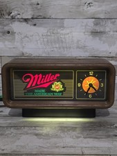 Vintage 1985 Miller Beer Lighted Clock 