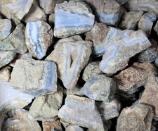 Blue Lace Agate - Rough Rocks for Tumbling - Bulk Wholesale options picture