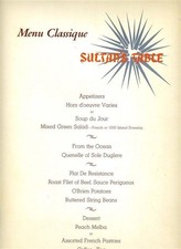 Sultan's Table Menu Classique Dunes Hotel Las Vegas Nevada 1960's picture