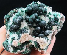 52g Malachite on Quartz crystals mineral specimens,Congo picture