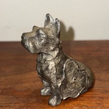 Antique 1920 30s Cast Travel Bronze Scotty Dog High Water Mark Gettysburg, PA. picture