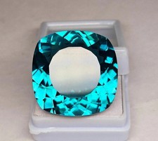 40.00 Ct Certified Natural Paraiba Tourmaline Neon Blue Cushion Loose Gemstone picture