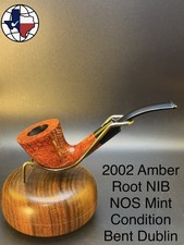 2002 Dunhill Amber Root NIB NOS Mint Condition Bent Dublin Tobacco Pipe picture