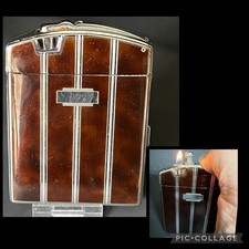 Ronson TwentyCase c1937 Cigarette Combo Case/Lighter-Tortoise Enamel/Chrome picture