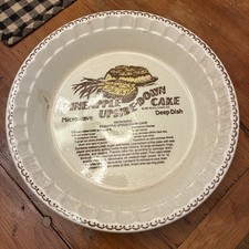 Royal China Country Harvest Pineapple Upside-Down Cake Ceramic Pie Dish Vintage picture