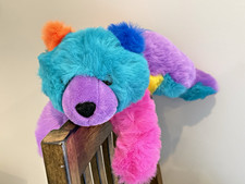 Vintage Rare HTF SWIBCO St. Jude Cosmo Bear Colorblock Plush Stuffed Animal 18” picture