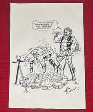 Original Lobo Vs TMNT Raphael Sketch by Mike Decarlo picture