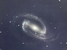 VINTAGE SPACE BARRED SPIRAL GALAXY PHOTO DEEP SPACE picture