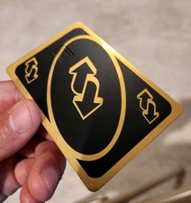 Customizable Metal Credit Card - Reverse Card Gold, W/magnetic Strip & Chip Slot picture