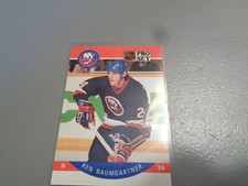 1990-91 Pro Set Islanders Hockey Card #178 Ken Baumgartner RC picture