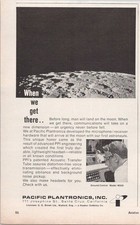 Pacific Plantronics 1967 Original Print Ad Moon Landing Headset MS50 picture