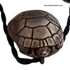 1996 Barry B.Kieselstein-Cord Sterling Silver Turtle Tortoise Pendant Necklace  picture
