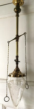 AN ELEGANT ART NOUVEAU CEILING LAMP CONVERTED FROM GAS TO ELECTRIC-ARTS & CRAFTS picture