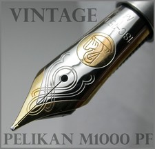 PELIKAN VINTAGE M1000 M MEDIUM 18C 750 PF GOLD NIB TWO CHICKS FOUNTAIN PEN picture