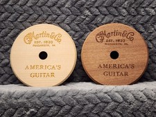 CF MARTIN & CO GUITAR FACTORY MAKER WOOD SOUND HOLE COASTERS picture