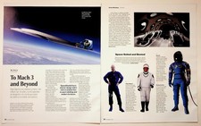 Virgin Galactic Mach 3 Jet SpaceX Boeing Space Suit Magazine Article Print Ad picture