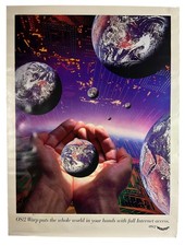 1994 IBM OS2 Warp Poster James Porto Computer Promo Space Earth Art 36x30 picture