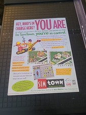 SimTown CD Rom Print Ad 1996 8x11 Great To Frame picture