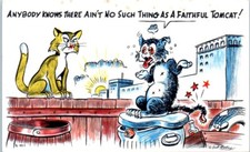 No Such Thing as a Faithful TOMCAT Alley Cats comic - Postcard picture