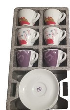 Vintage- Liechtenstein  Espresso Cup Collection 6pc Souvenir Set w/ Box New. picture