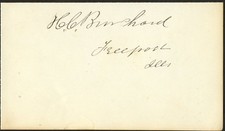 Horatio C Burchard d1908 signed autograph 3x5 cut US Rep Illinois US Mint ^ picture