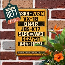 Vintage Secret Cipher Code Puzzle Plaque Metal Tin Sign Room Wall Decor 8x12 picture