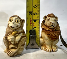 Harmony Kingdom Lot of 2 Major Parker Monkey & Lion Figurines picture