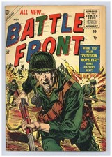 Battlefront 37 (VGF) Syd Shores cover George Tuska WAR 1955 Atlas Comics h166 picture
