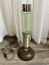 Vintage Lava Lite Lava Lamp Windsor Model Yellow Wax Faux Woodgrain Base 60s 70s picture