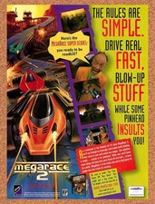 1996 MegaRace 2 PC Original Advertisement / Retro Promo v1 picture