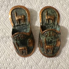 Vintage Copper Souvenir Peru Slippers picture