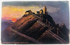 Vintage Germany Mountain at Sunrise Postcard Castle on Top Postcard 1911 picture