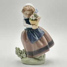 Lladro Spring Is Here Girl with Flowers Figurine 5223 Porcelain Retired READ picture