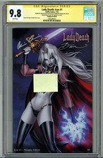 LADY DEATH ICON #1 CGC 9.8 SS SIGNED BRIAN PULIDO DAWN MCTEIGUE BP EDITION POP 1 picture