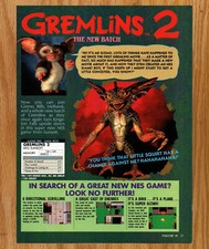 Gremlins 2 the New Batch Sunsoft Gizmo - Video Game Print Ads Poster Art 1991 picture