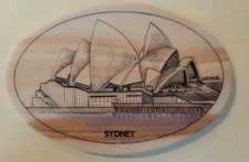 Vtg Marbcraft-Made in Australia “SYDNEY” Hand Crafted Marble Plaque/Paperweight picture