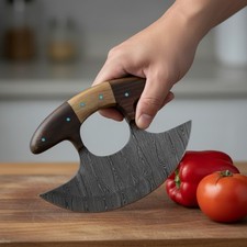 SHARD Handmade Damascus Steel Ulu Knife 5.5
