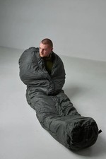 Winter sleeping bag green with hood and rubberized bottom -12/15*С Military 💛💙 picture