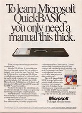 Microsoft QuickBASIC 4.5 Vintage Magazine Print Ad Full Page 1989 Retro PC picture