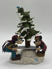 Retired Disney Parks Christmas Tree Ornament Mickey Goofy Cutting picture