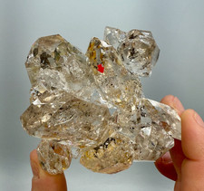 320 g Enhydro Herkimer Diamond Gem Cluster w/ Moving Bubble, Smoky Phantoms picture