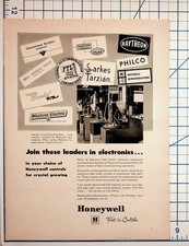 Honeywell Crystal Growing Controls 1950s Electronics Industry Print Ad picture