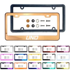 New Laser  Etched Stainless Steel License Frame Silicone Guard for  uno picture