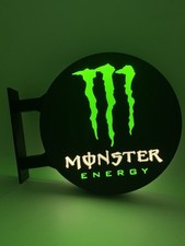 Monster Energy 13”  Pub Style Dual Side Light Up LED Sign Pub Bar Mancave picture