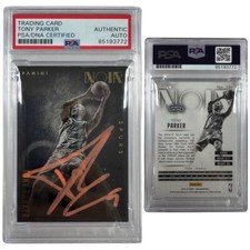 2014-2015 Tony Parker Autographed Panini Noir /75 #136 PSA Authentic Auto picture