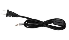 Lamp Cord With Rotary Switch, Polarized Plug, Stripped Ends Ready for Wiring picture