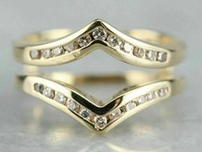2.00 Ct Diamond Solitaire Wedding Enhancer Wrap Guard Ring 10K Yellow Gold Over picture